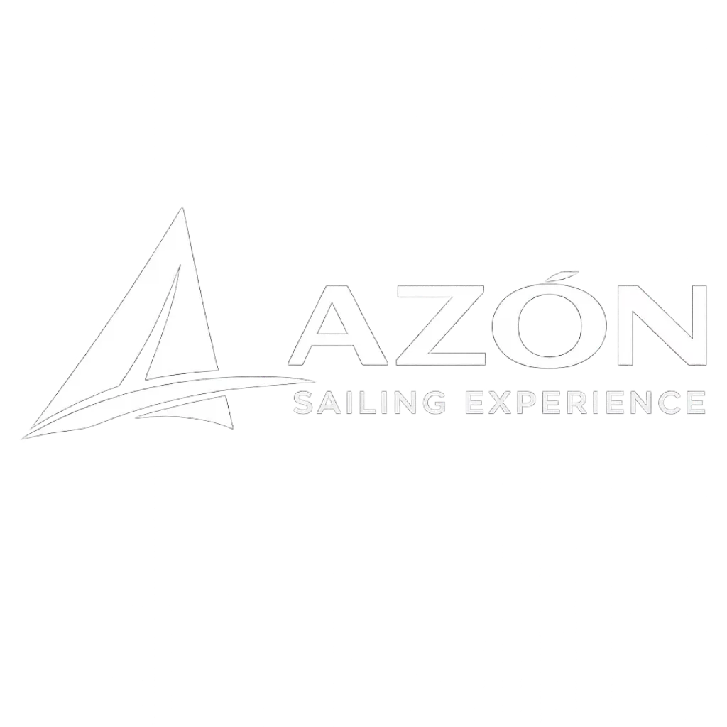 logo azón sailing exp. htzl blanco